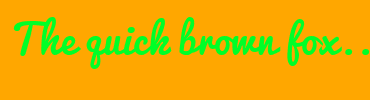 Image with Font Color 00FF27 and Background Color FFA700